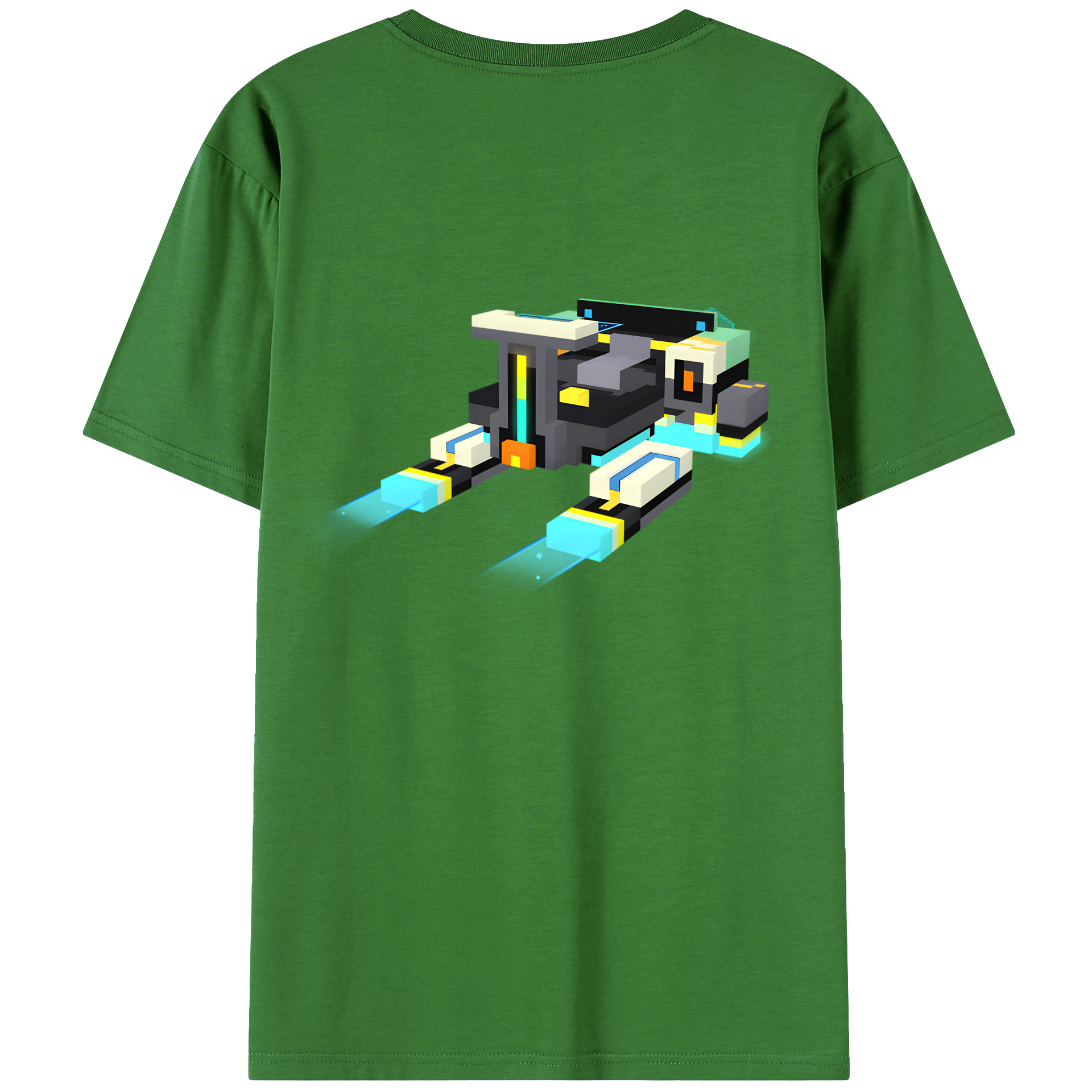 （画像用） マインクラフト ブロックの世界 Minecraft MC Block world レディース半袖Tシャツ(バックプリント)